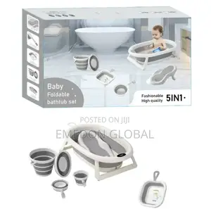 5in1 Baby Folding Bathtub Set