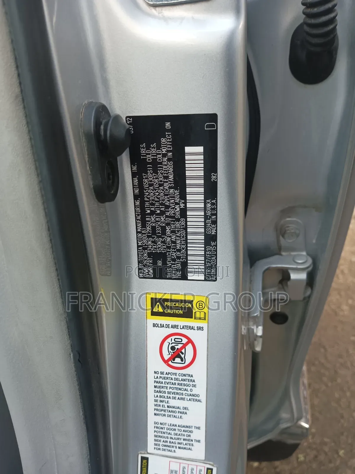 Toyota Highlander 2012 Silver