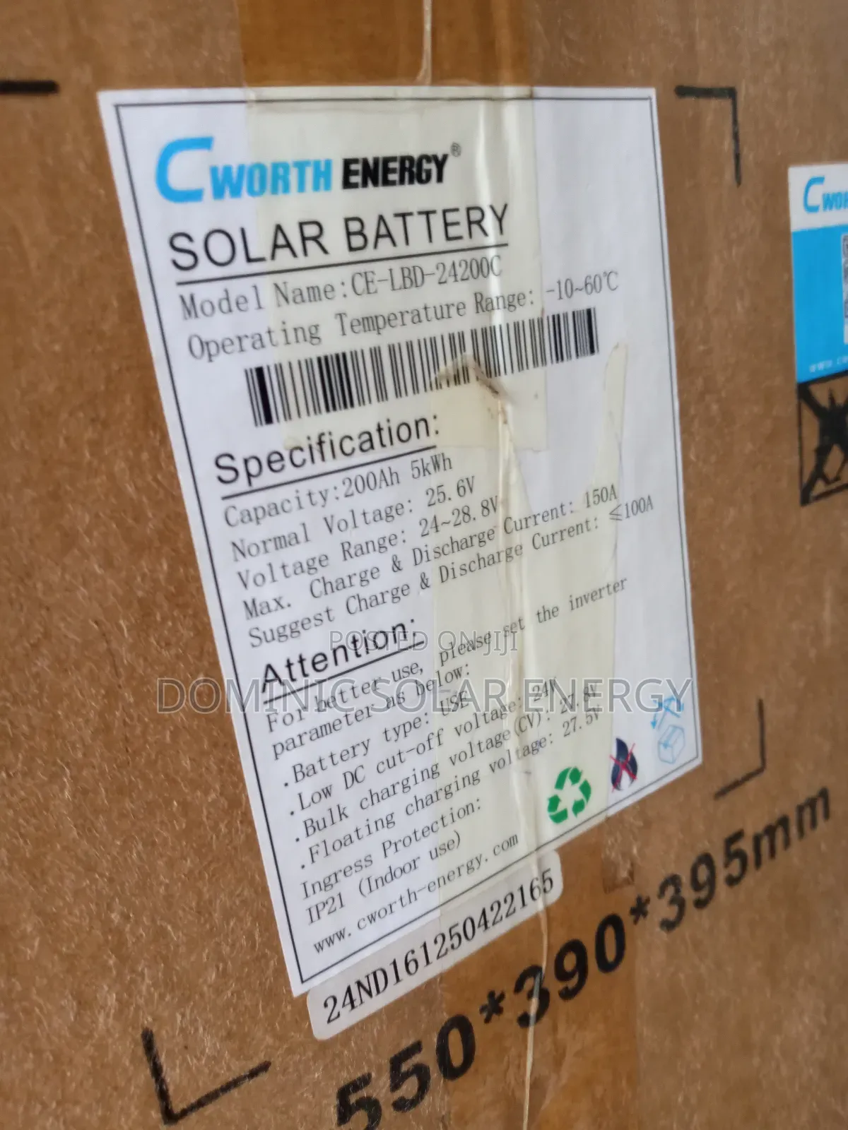 200ah/5kwh - Cworth Lithium Solar Battery