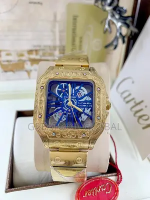 Engraved Body Cartier Transparent Watch