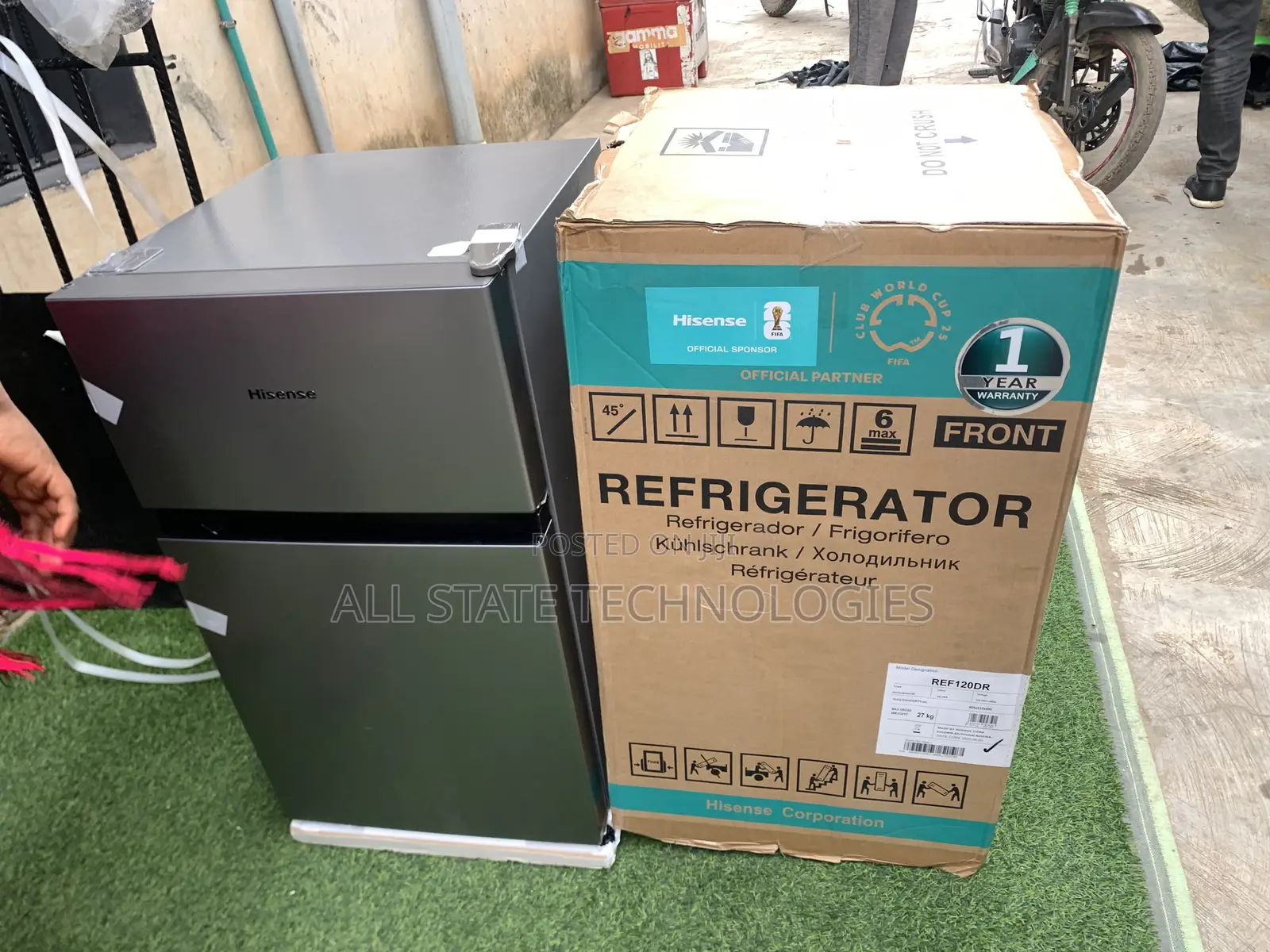 Hisense 87l Double Door Model Ref120dr – Untouched