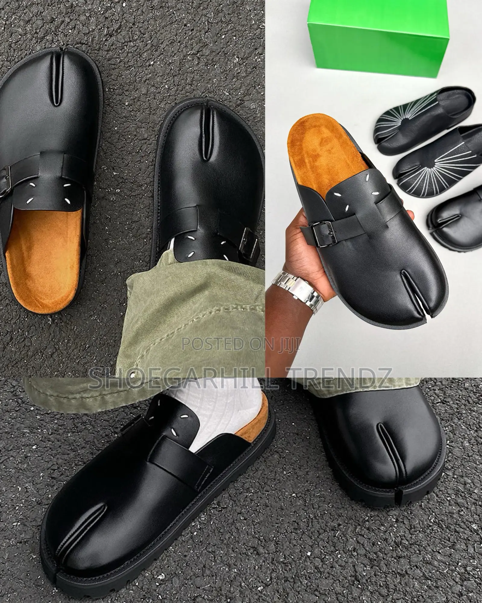Men Luxury Split Toe Tabi Mules