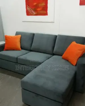 L-Shaped Fabric Sofa Can Be Made in Preferred Colors of Your Choice