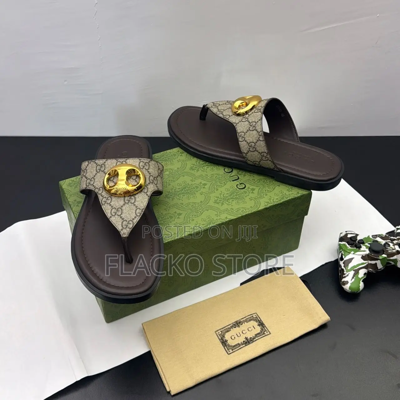 Original Gucci Leather Slippers