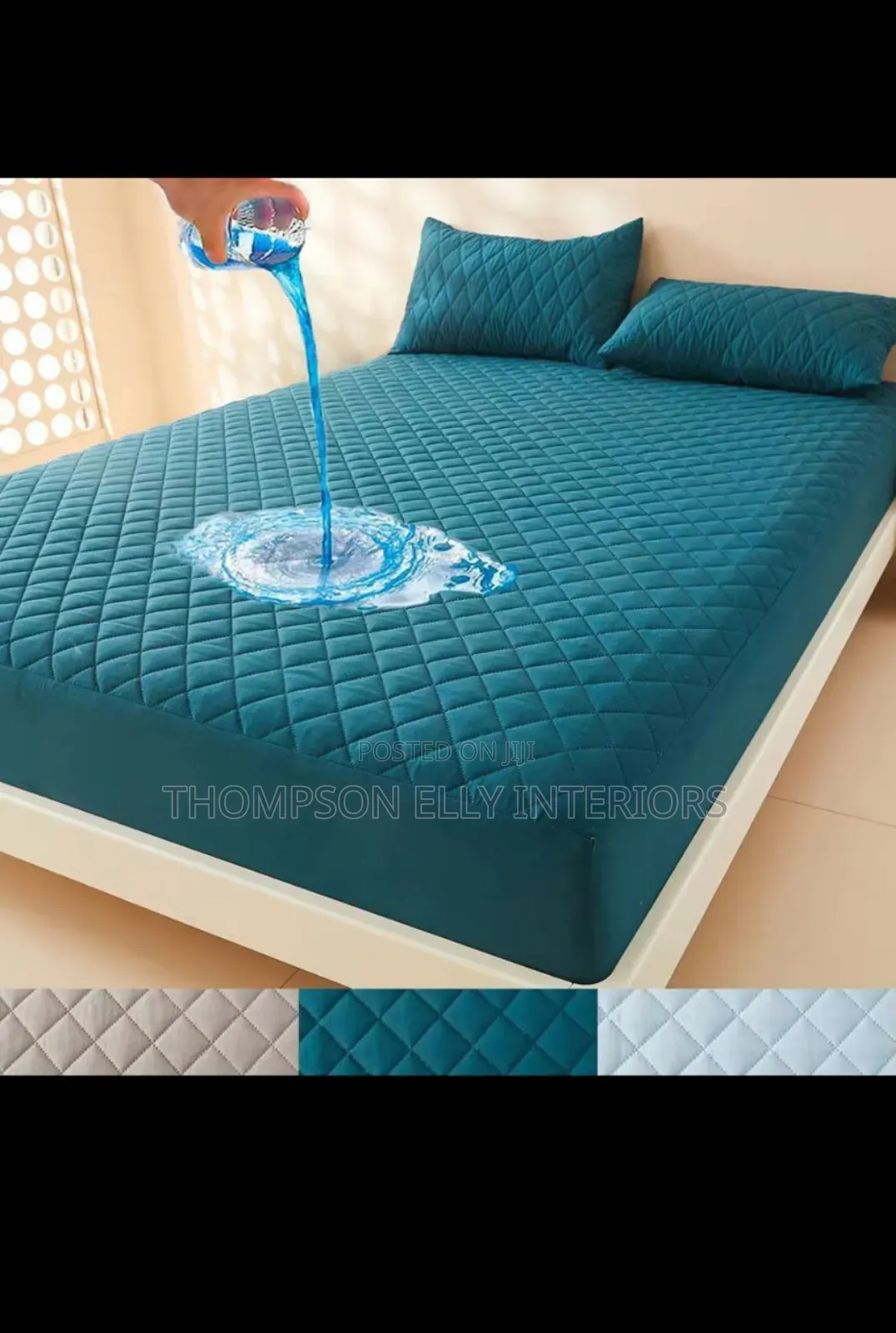 Waterproof Fitted Padded Bed Protector With 2 Pillow Cases 5 by 6