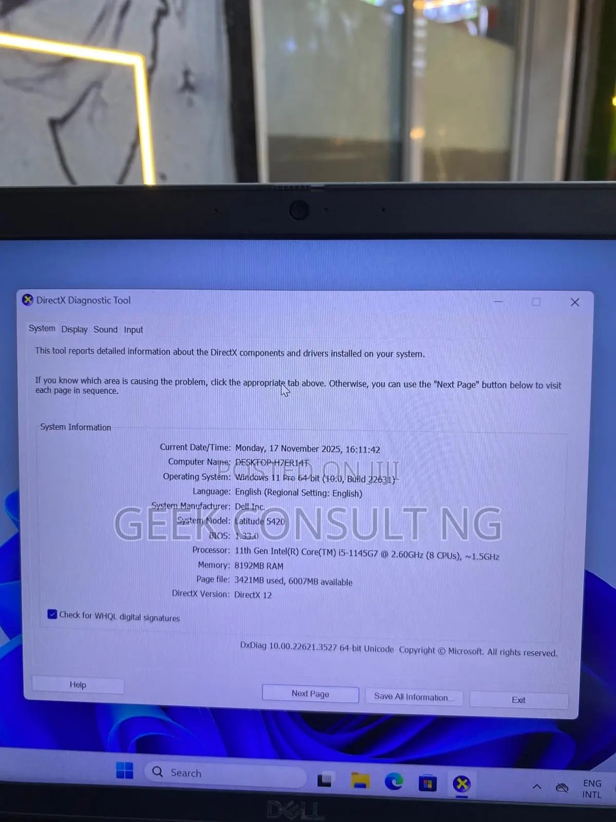 Laptop Dell Latitude 5420 8GB Intel Core i5 SSD 256GB