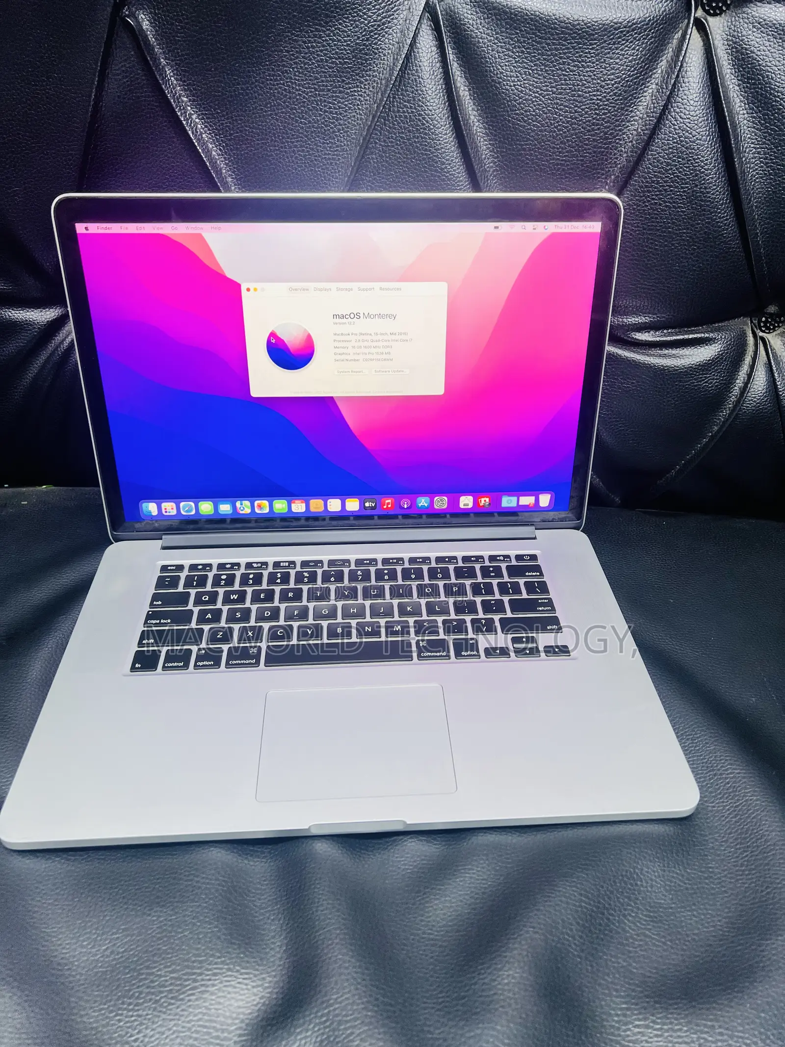 Laptop Apple MacBook Pro 2015 16GB Intel Core I7 SSD 512GB