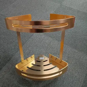 Gold 2 In 1 Corner Shelve