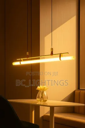 Nordic Led Lamp for Dining Living Room Kitchen Long Tube Chandelier