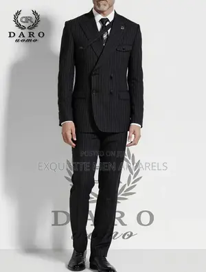 Quality Stripe Double Bread Turkish Men’S Suit