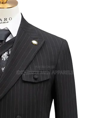 Quality Stripe Double Bread Turkish Men’S Suit