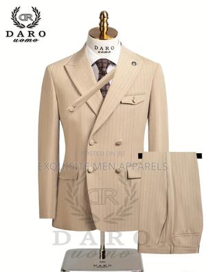 Quality Turkish Designer Double Breasted Stripe Men’S Suit