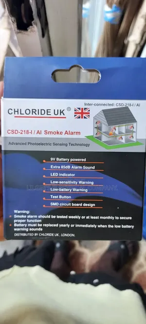 Authentic Chloride Uk Smoke Detector/Alarm(Battery Type)