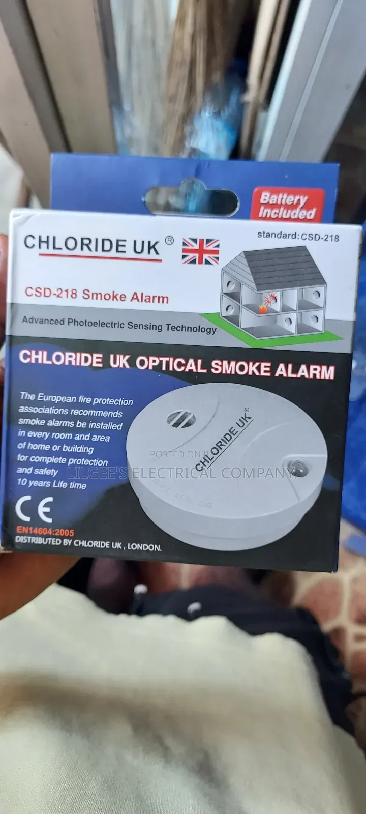 Authentic Chloride Uk Smoke Detector/Alarm(Battery Type)
