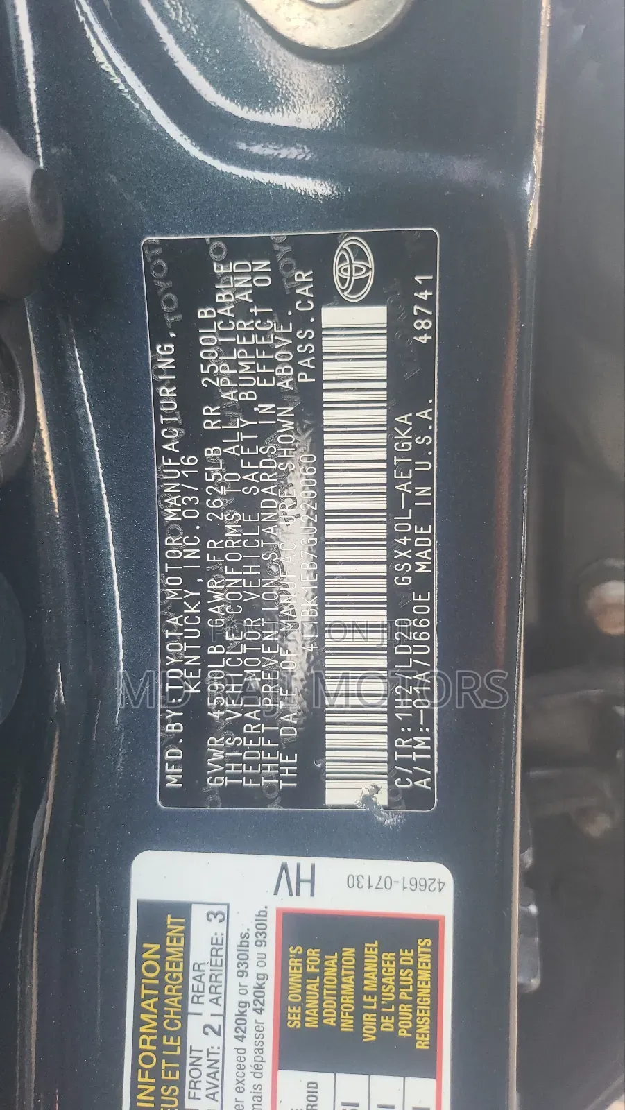 Toyota Avalon 2016 Black