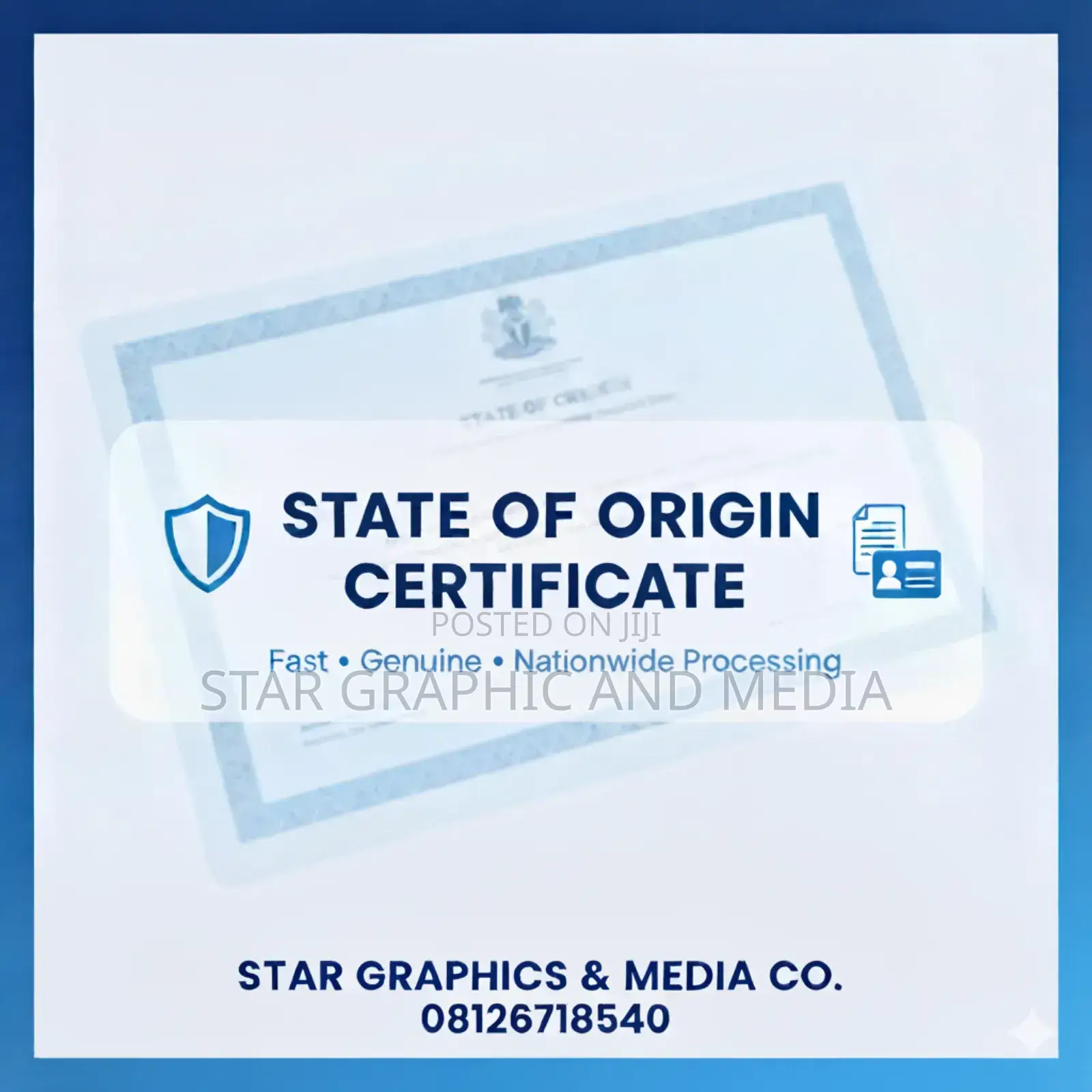 State of Origin Certificate Processing — Fast Genuine