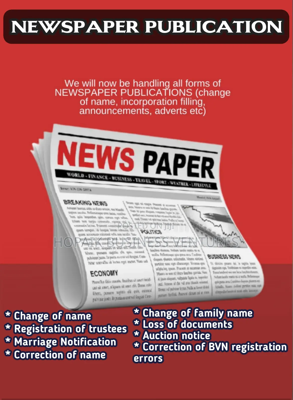 Newspaper Adverts