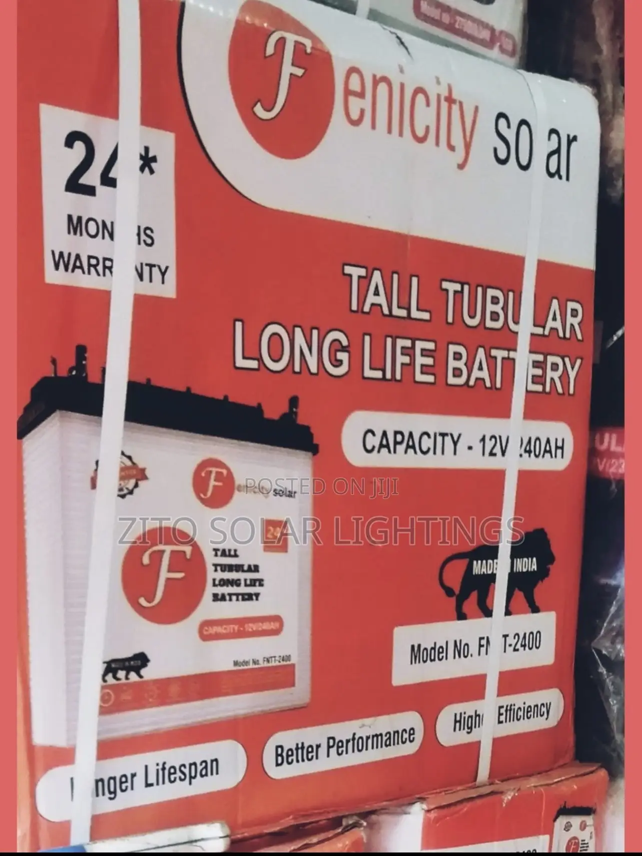 240ah Fenicity Solar Tubular Battery