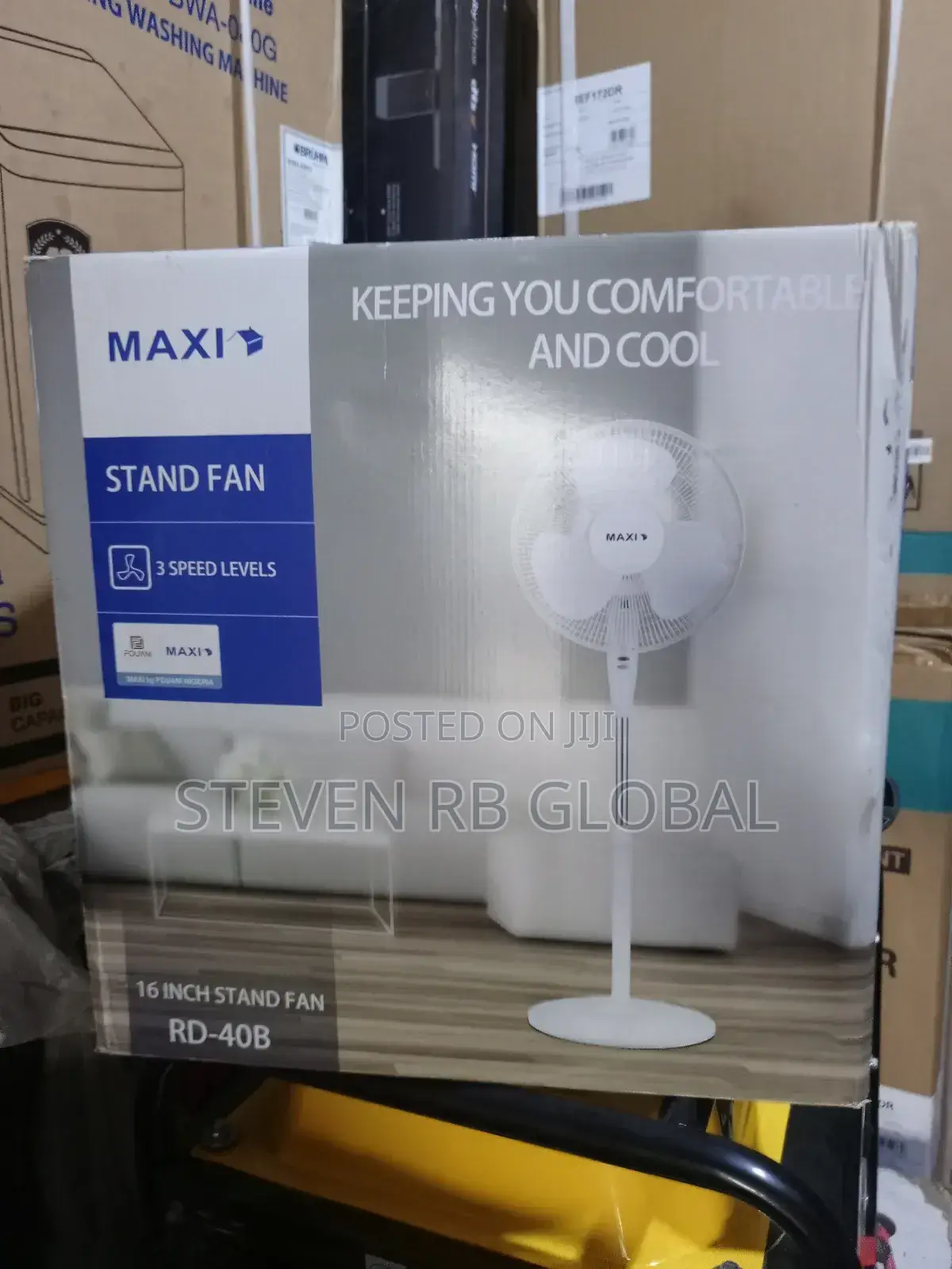 Maxi 16" Standing Fan – White (Rd-40b)
