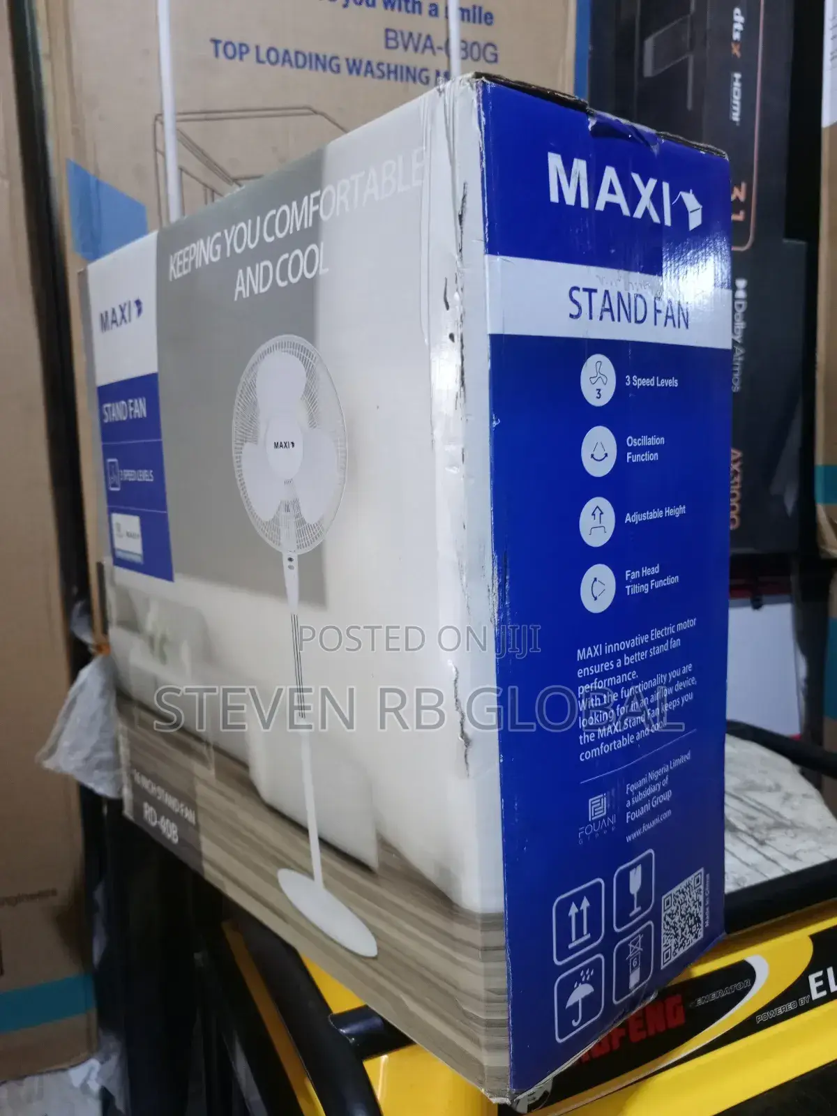 Maxi 16" Standing Fan – White (Rd-40b)