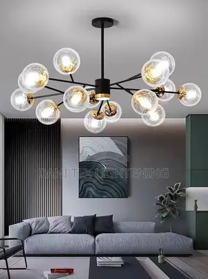 Nordic Glass Ball Light, Led Ceiling, Living Room Chandelier, Bedroom,