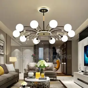 Nordic Glass Ball Light, Led Ceiling, Living Room Chandelier, Bedroom,