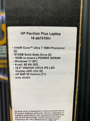 New Laptop HP 15 16GB Intel Core Ultra 7 SSD 512GB