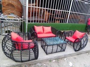 Giant Set of Rattan Outdoor Chairs