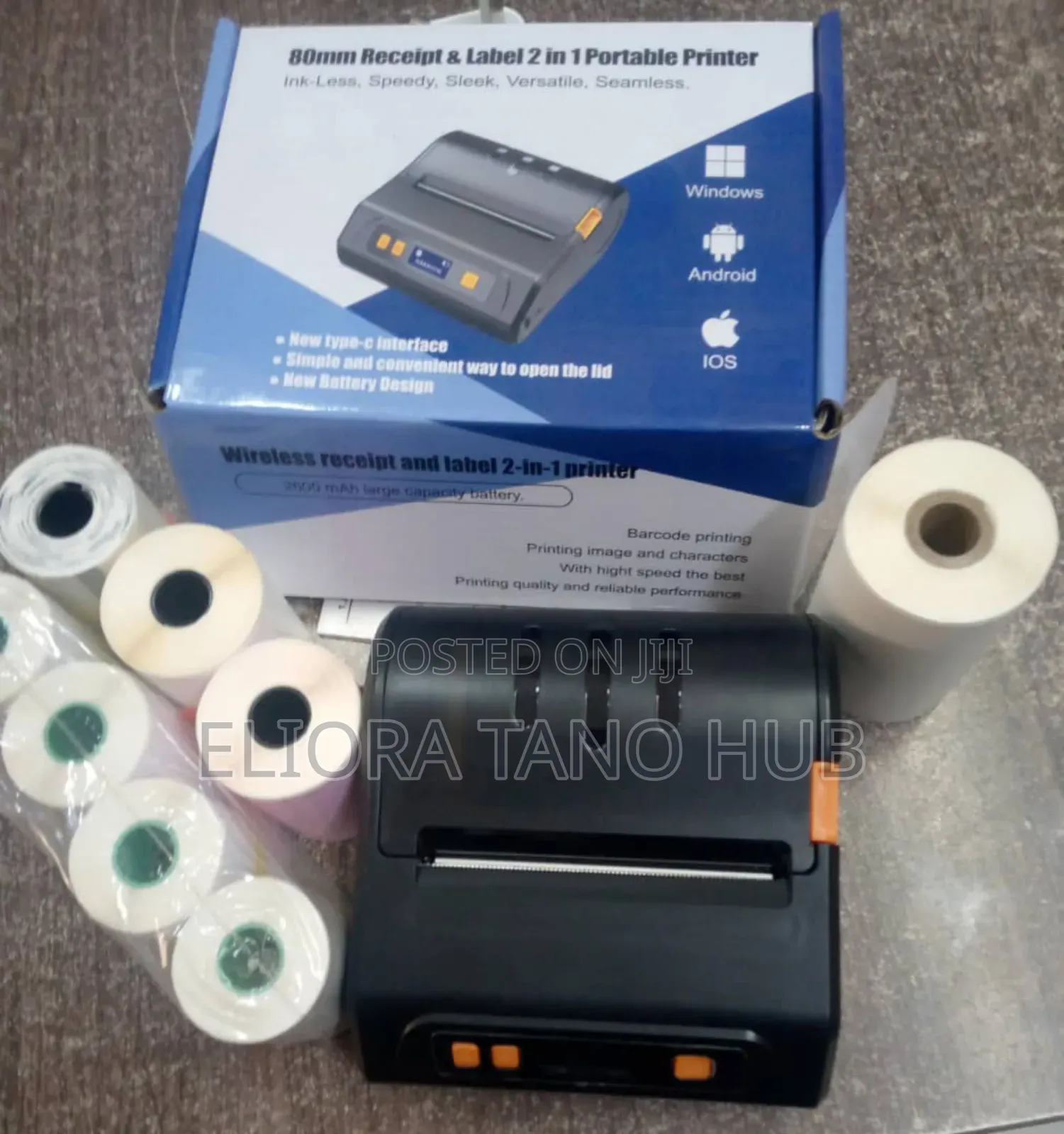 2 In 1 58mm, 80mm Wireless Receipt And Label Printer