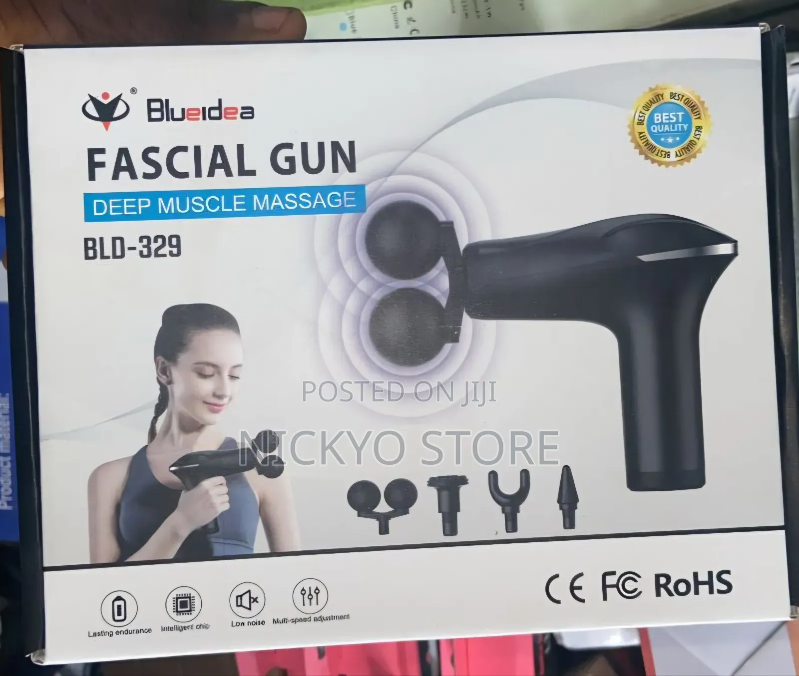 Bluedea Fascial Gun – Deep Muscle Massage (Model Bld-329) Brin