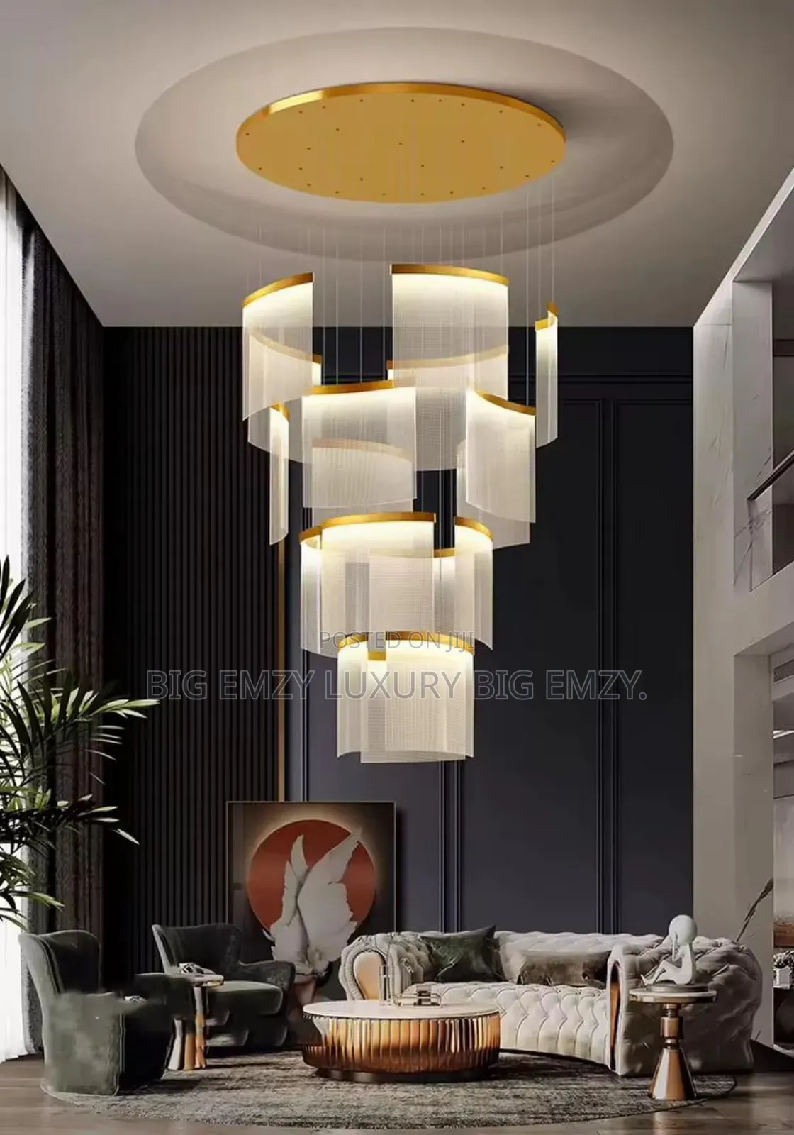 Spiral Crystal Chandelier.