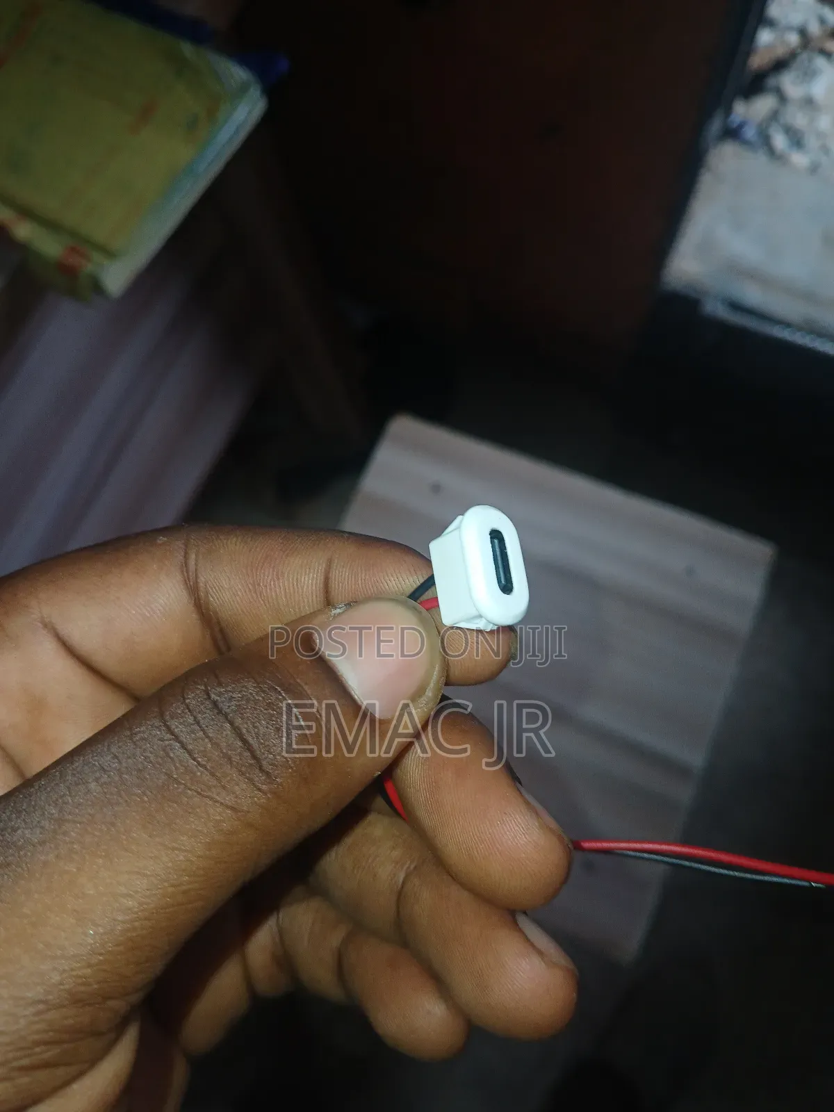 Usb Type-c Female Connectors With Attached Wires.