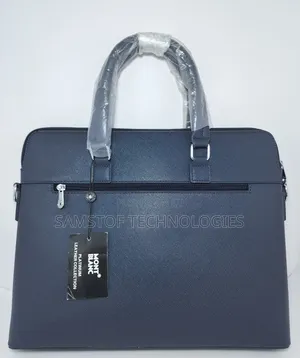 Mont Blanc Platinum Leather Bag