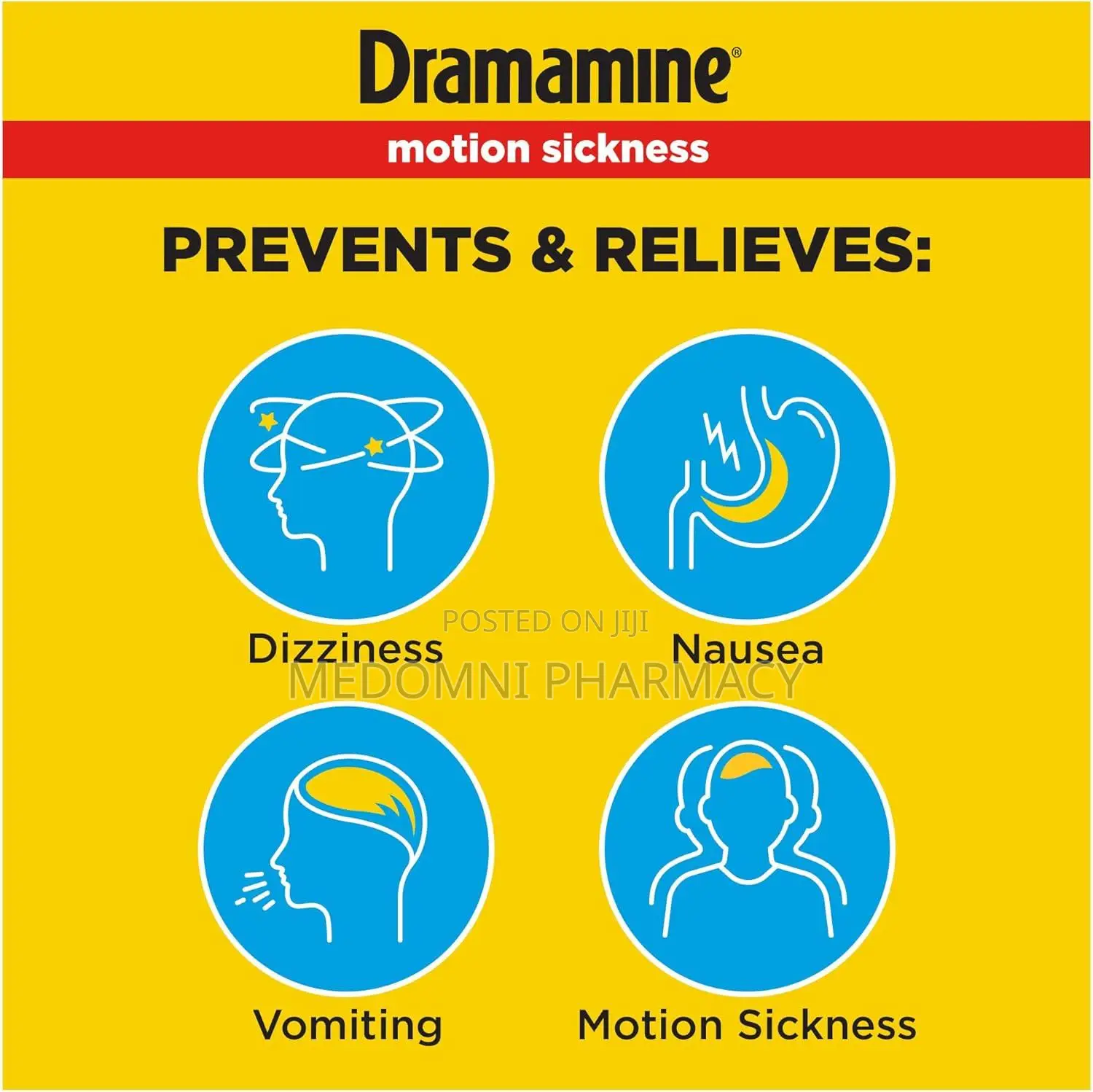 Dramamine Motion Sickness Relief Chewable Tablets – 4 Chewables