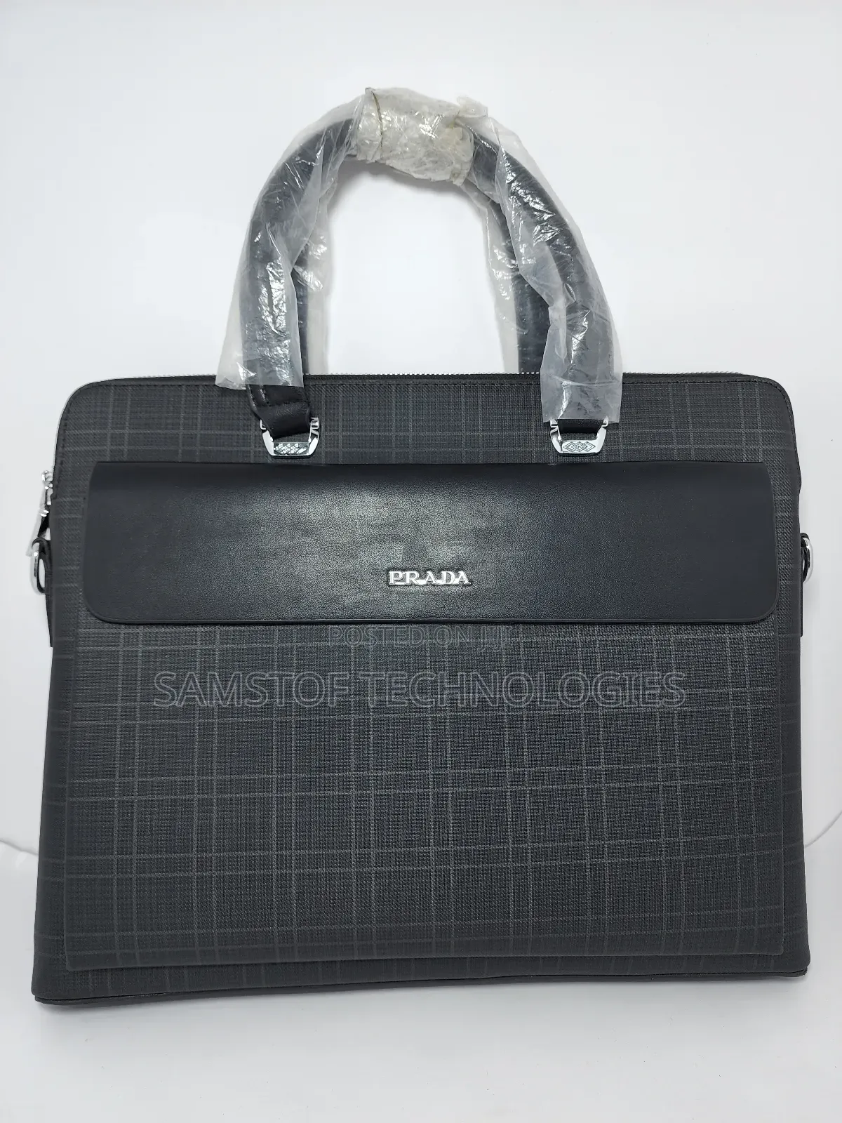 Prada Faux Leather Laptop Bag