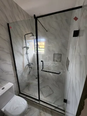 Black Accessory Shower Glass Doors