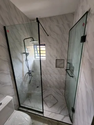 Black Accessory Shower Glass Doors