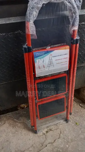 Ladder 3 Step Aluminum Foldable Steel for General Uses All Steps Call