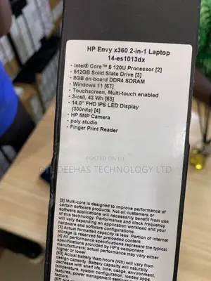 New Laptop HP Envy X360 8GB Intel Core 5 SSD 512GB