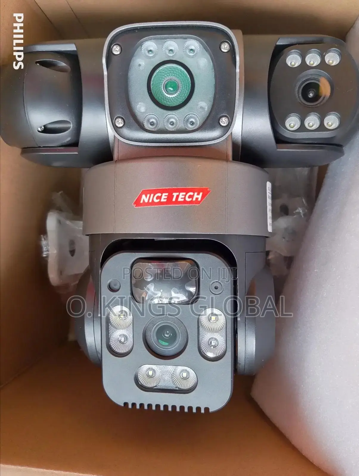 V380 Triple Lens 4g, 9mp PTZ Solar Camera