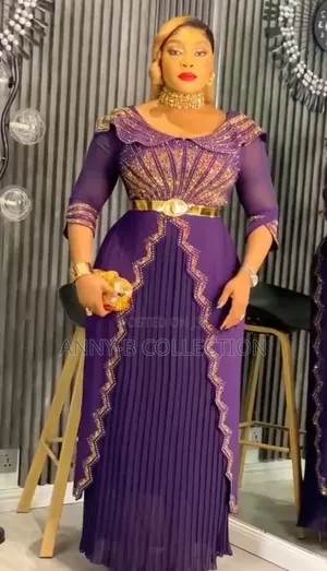 Purple Coloured Turkish Female Long Gown