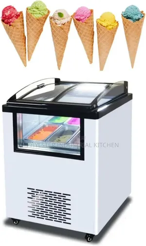 6 Pan Ice Cream Display Freezer