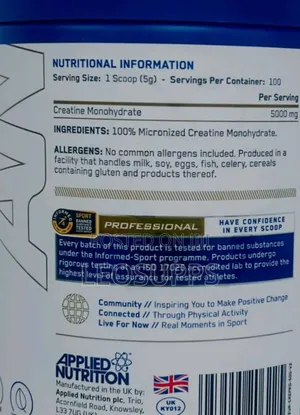 Applied Nutrition Creatine Monohydrate 100servings