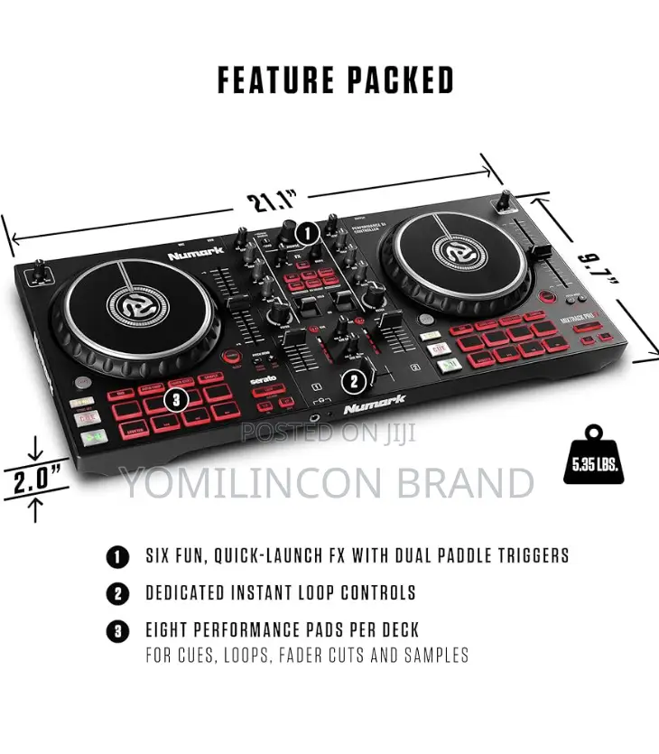 Numark Mixtrack Pro Fx Serato Dj Controller With 2 Decks, Mixer,