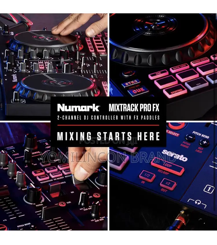 Numark Mixtrack Pro Fx Serato Dj Controller With 2 Decks, Mixer,