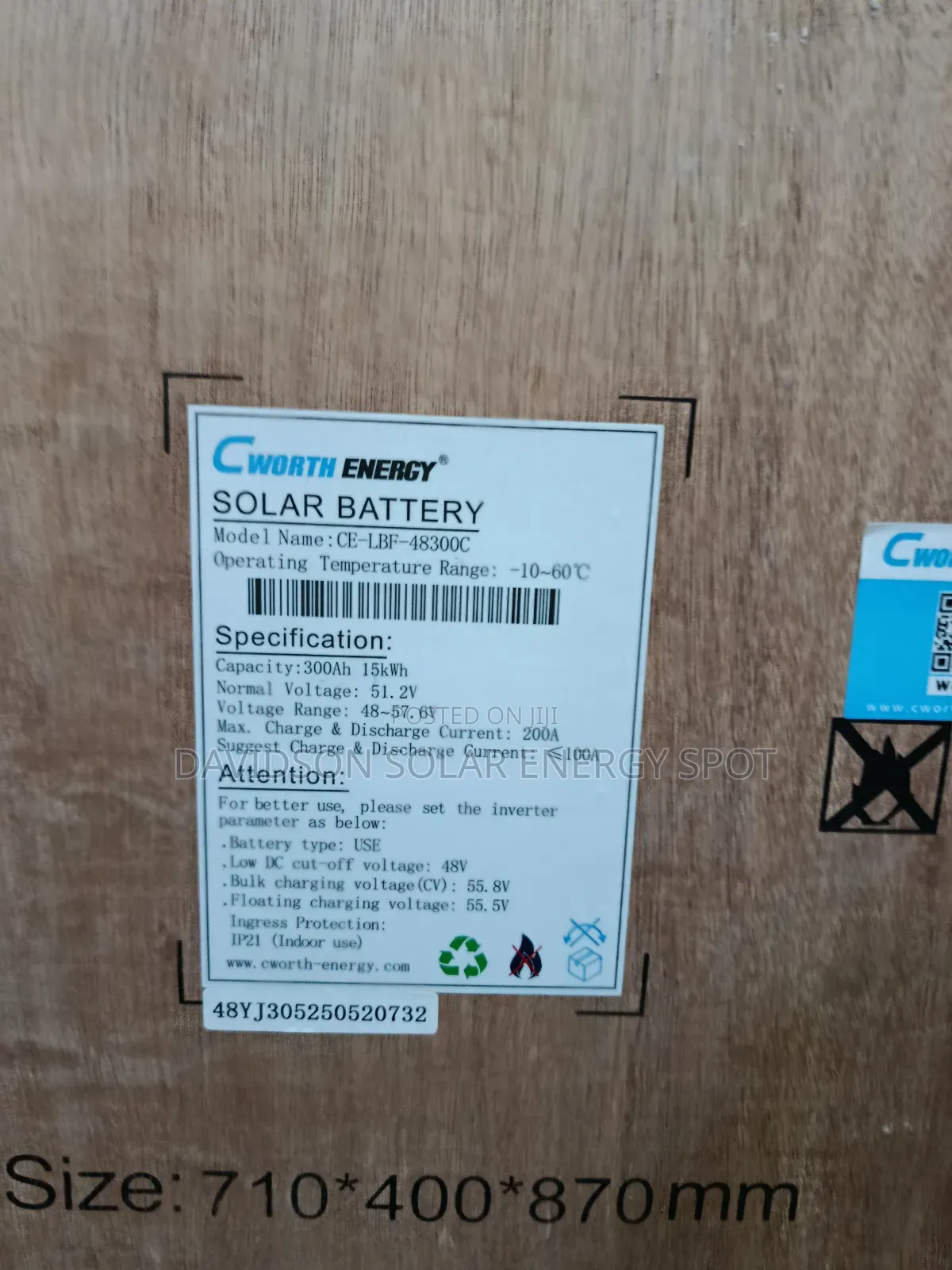 15kwh Cworth Solar Lithium Ion Battery
