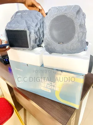 Rock Outdoor Solar Speaker Pair