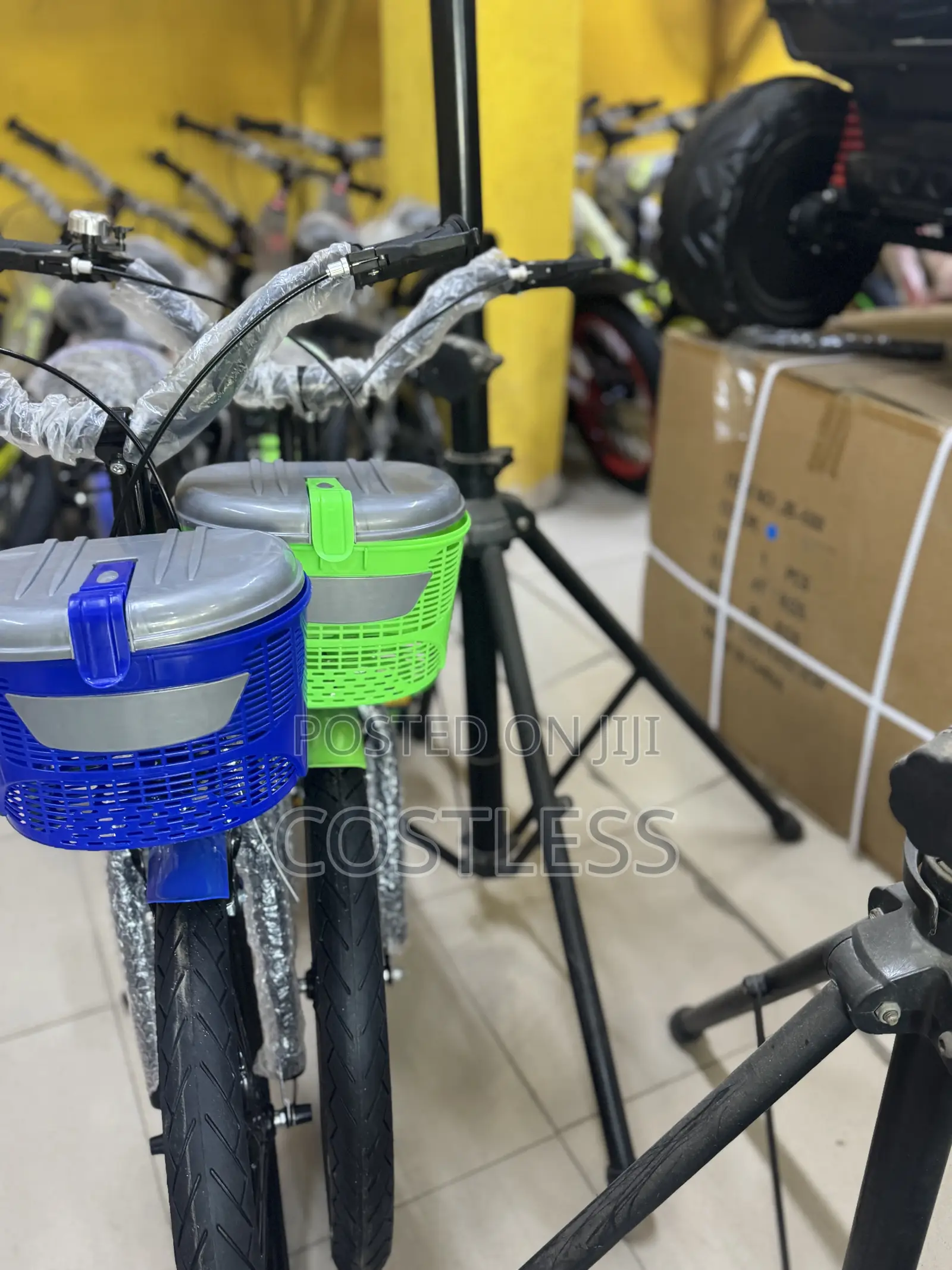 Kids' Bicycle With Training Wheels and a Front Basket
