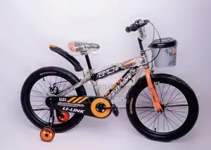 Kids' Bicycle With Training Wheels and a Front Basket