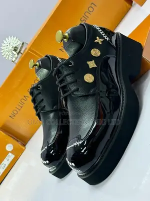 Luxury Louis Vuitton Embellished Black Men’S Shoes – Fully Boxed